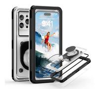 See-Through Waterproof Phone Pouch Case, IPX8 100% Risk-Free Protection for Swimming Snorkeling Beach, 6.9” Underwater Case Drop-Proof 30M/100ft Dry Bag for iPhone 16 15 14 13 12 11 Pro Max, S24