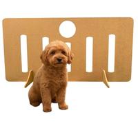 See-Through Wooden Stopper Barrier - Freestanding Dog Stopper for Stairs | Dog Barrier Gate | Portable Wooden Pet Stopper | Puppy Gate for Stairs Indoor | No Drilling Required (50cm (H) x 85cm (W))