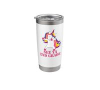 See YA 2nd Grade Dabbing Unicorn Second Grade Kids Meme Stainless Steel Insulated Tumbler