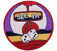 See Ya Driving Away Under Sunset Patch Embroidered Applique Badge Iron On Sew On Emblem