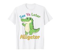 See Ya Later Alligator Playful Cute Crocodile Graphic T-Shirt