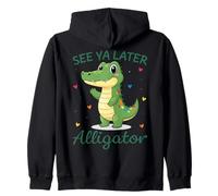 See Ya Later Alligator Playful Cute Crocodile Lover Zip Hoodie