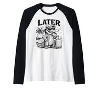 See Ya Later Gator Funny Alligator Pun Men Women Kids Raglan Baseball Tee