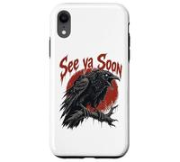 See Ya Soon Raven Crow Red Moon Halloween Horror Case for iPhone XR
