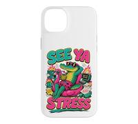 See Ya Stress Crocodile Summer Vacation flaming Pool Float Case for iPhone 14 Plus