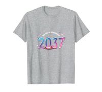 See You at Graduation 2037: Futuristic Cosmic Celebration T-Shirt, Men, Heather Grey, 3XL