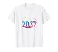 See You at Graduation 2037: Futuristic Cosmic Celebration T-Shirt, Men, White, 3XL