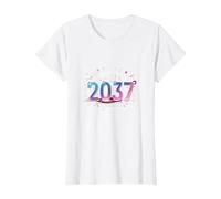 See You at Graduation 2037: Futuristic Cosmic Celebration T-Shirt, Women, White, 3XL