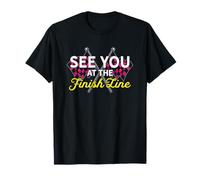 See You at The Finish Line Checkered Flag T-Shirt