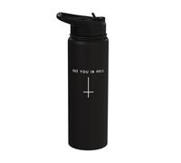 See You in Hell Inverted Cross - Minimalist Satan Stainless Steel Insulated Water Bottle