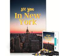 See You in New York 1000 Piece Jigsaws for Teenagers Puzzle Mental Toy Peaceful Time Premium Cut Artistic Gift (50x75cm)
