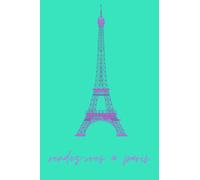 See you in Paris. Notebook Journal. Cute teal Paris notebook. Eiffel Tower Journal perfect for teen Paris lovers.