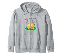 See you in the 19th Hole - Golf Drink Cartoon Glass Flag Zip Hoodie