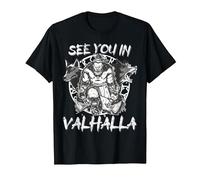 See You in Valhalla Wolves Odins Viking Men Ravens T-Shirt, Men, Black, 3X-Large
