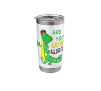 See You Later Alligator, After A While Crocodile Front Back Stainless Steel Insulated Tumbler