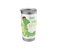 See You Later Alligator After A While Crocodile Fun Graphic Stainless Steel Insulated Tumbler