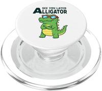 See You Later Alligator Funny Pun Gator Crocodile PopSockets PopGrip for MagSafe