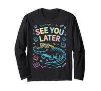 See You Later Alligator Schools Out Summer Teacher Vacation Long Sleeve T-Shirt