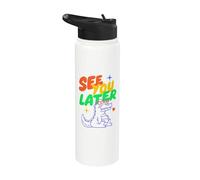 See You Later Alligator Summer Vacation Funny Schools Out Stainless Steel Insulated Water Bottle