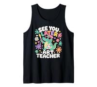 See You Later Art Teacher Cute Alligator Artist Tank Top