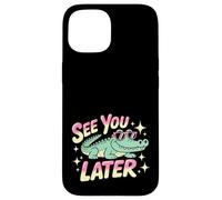 See You Later Gator - Retro Pastel Cartoon Pun Case for iPhone 15