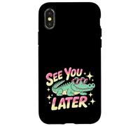 See You Later Gator - Retro Pastel Cartoon Pun Case for iPhone X/XS