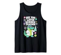 See You Later Science Teacher Funny Alligator Farewell Tank Top