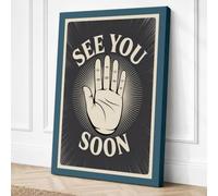 See You Soon Vintage Canvas Wall Art Print 18x12 Inch (46 x 30 cm)