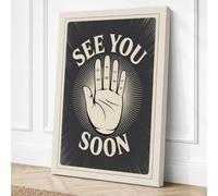 See You Soon Vintage Canvas Wall Art Print 36x24 Inch (91 x 61 cm)