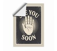 See You Soon Vintage Unframed Wall Art Print A4 (29.7×21cm), Wall Decor for Living Room, Bedroom, Office & Home, Art Gift