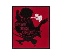 See You Space Cowboy Patch, Smoking Silhouette Anime Manga Cosplay, Iron/Sew On, 3.4 x 3.9 inches