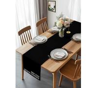 See You Space Cowboy Words Table Runner 90 Inches Long, Minimalist Black Background Washable Table Runners Heat-Insulation Kitchen Dining Table Decorations for Home Party Decor 13x90in