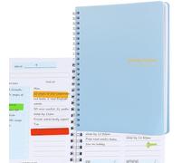 SEEALLDE Undated Planner Week to View to Do List Notebook A5 Diary Spiral with Habit Tracker College Work