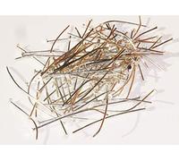 Seear Lights 100 Headed Pins 38mm 1.5 inch 0.8mm Thick Silver Chrome Pins Chandelier Prisms Joining Glass Crystals Drops Prisms Droplets Lamp Parts