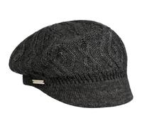Seeberger Annelie Knit Newsboy Cap Women - Flat hat Peaked caps with Peak, Lining Winter Autumn-Winter - One Size Anthracite