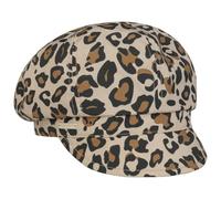 Seeberger Anti-Rain Cap with Leopard Pattern Women - Peaked caps rain Newsboy Peak, Lining Autumn-Winter Winter - One Size Beige