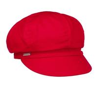 Seeberger Azalee Newsboy Cap Women - Cotton Summer with Peak, Lining Spring-Summer - One Size red
