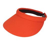 Seeberger Azalee Women’s Visor, Cotton Sun Visor, Sun Protection, beach visor - Red - One size