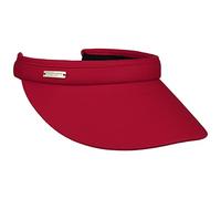 Seeberger Azalee Women’s Visor, Cotton Sun Visor, Sun Protection, beach visor - Red - One size