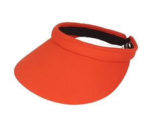 Seeberger Azalee Women’s Visor, Cotton Sun Visor, Sun Protection, beach visor - Red - One size