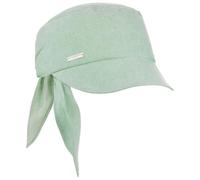 Seeberger Cotton Chambray Women´s Cap Women - Visor Flat hat Sun with Peak Summer Spring-Summer - One Size Green