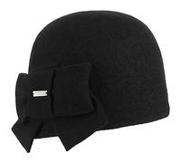 Seeberger ladies’ Litika Winter Hat, walking hat with Bow - Black - One size
