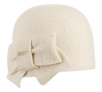 Seeberger ladies’ Litika Winter Hat, walking hat with Bow - White - One size