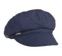 Seeberger Rainy Day Newsboy Cap Women - Baker boy hat Winter Summer with Peak, Lining Autumn Spring All-Season - One Size Navy