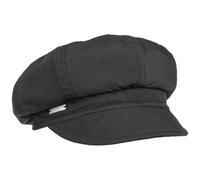 Seeberger Rainy Day Newsboy Cap Winter Baker boy hat (One Size - Black)
