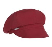 Seeberger Rainy Day Newsboy Cap Winter Baker boy hat (One Size - red)