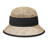 Seeberger Seagrass Straw Cloche Hat Women - Beach Sun Garden Summer Spring-Summer - One Size Black