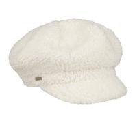 Seeberger Teddy Fur Newsboy Cap Women - Winter Women´s Baker boy hat with Peak, Lining Autumn-Winter - One Size White