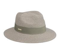 Seeberger Vandia Traveller Straw Hat Women - Garden Summer Beach with Grosgrain Band Spring-Summer - One Size Light Olive