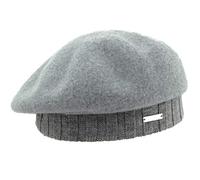 Seeberger Women's Beret Hat with Knitted Edge, Smoke Grey, One size